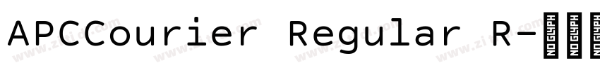 APCCourier Regular R字体转换